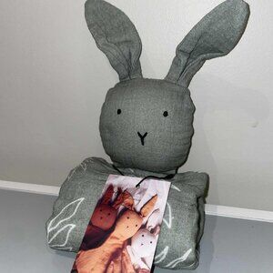 Kids Cuddle Bunny Blanket – Soft Muslin Fabric – NEW WITH TAG – Soft Green colou